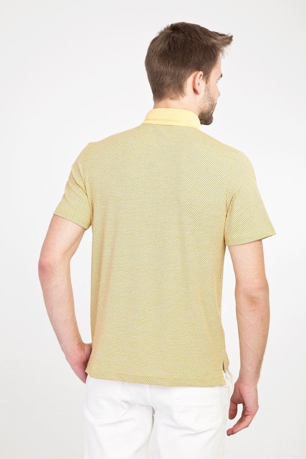 Kigili Herren Polo Shirt gemustert - Gelb